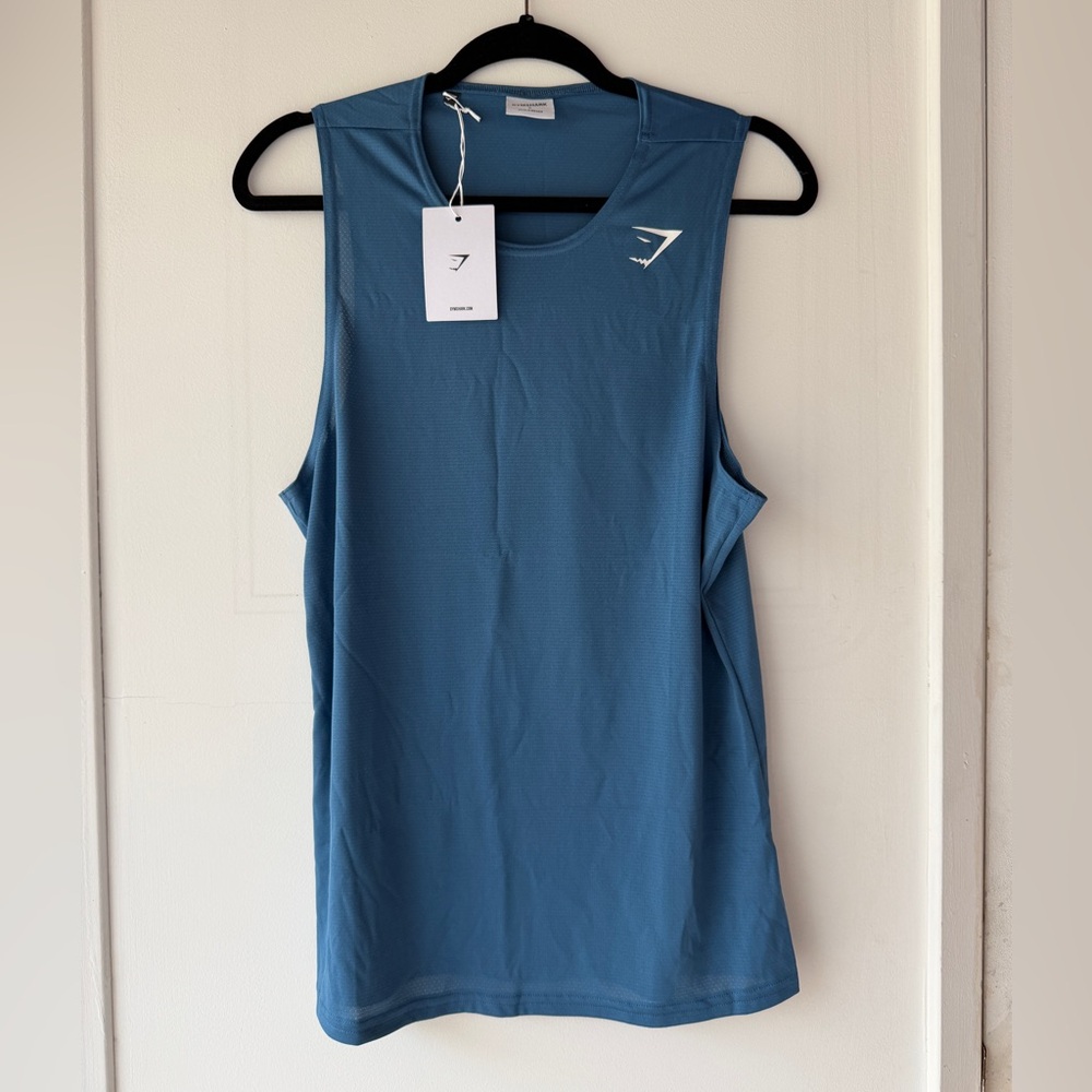 Gymshark Men’s Blue Athletic Workout Tank Top Small NWT